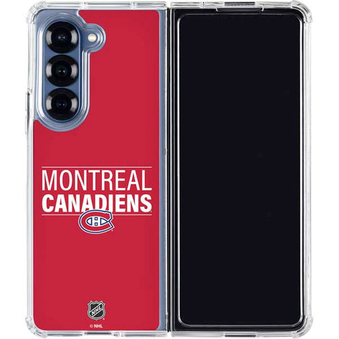 NHL Montreal Canadiens Lineup Galaxy Z Fold6 Clear Case